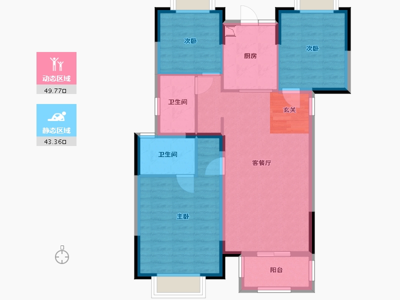 广东省-东莞市-金地名京-83.59-户型库-动静分区