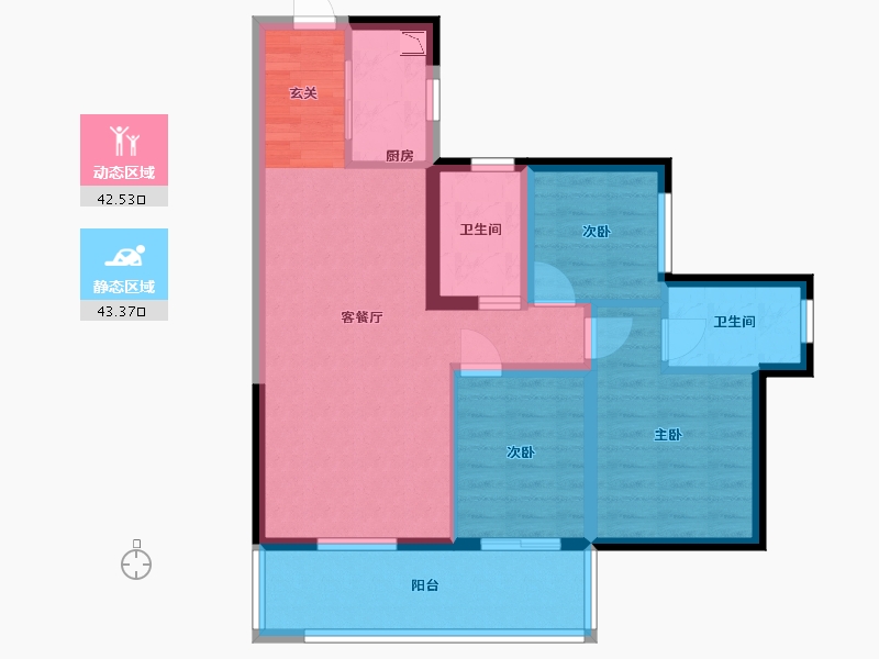 广东省-东莞市-金融街金悦府-76.02-户型库-动静分区