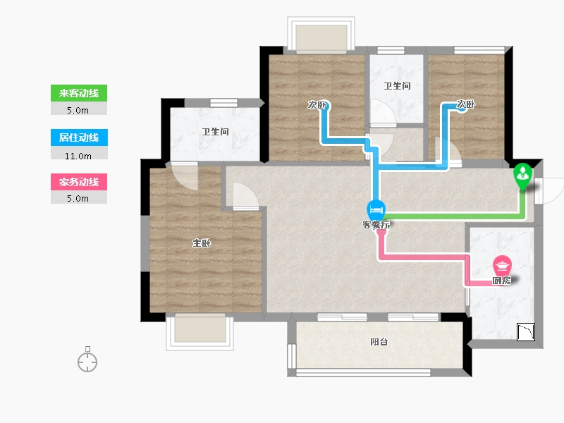 广东省-东莞市-融创云玥台-80.01-户型库-动静线