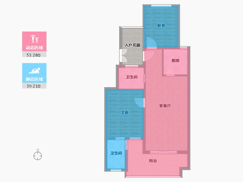 海南省-三亚市-天惠仙嶺郡-81.25-户型库-动静分区