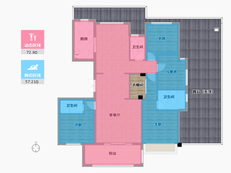 广西壮族自治区-贵港市-华泰荣御-177.52-户型库-动静分区