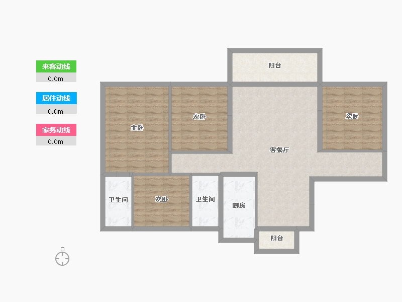 广东省-东莞市-碧桂园旗山·玖珑湾-106.03-户型库-动静线