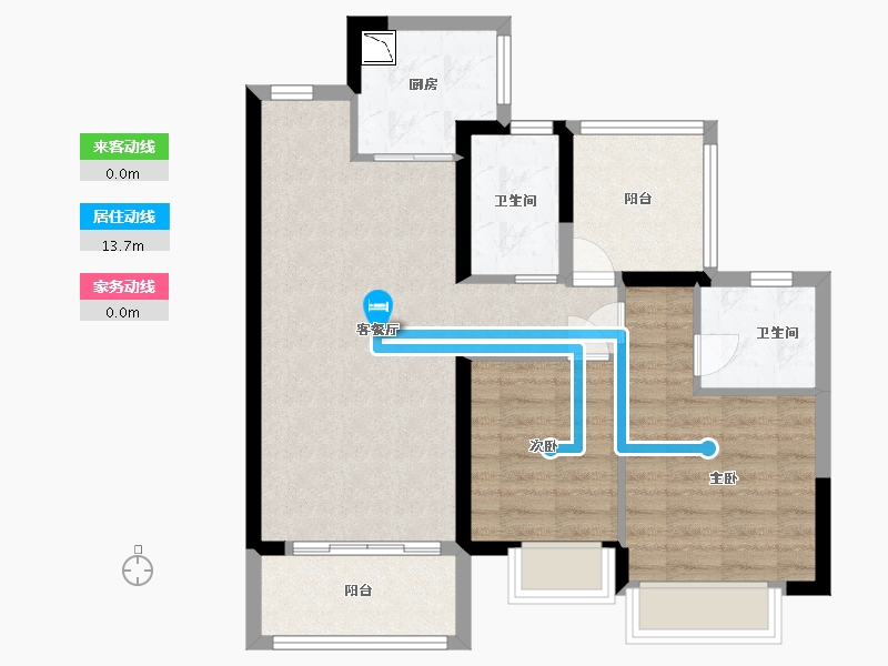 广东省-东莞市-佳兆业·龙溪璞园-72.00-户型库-动静线