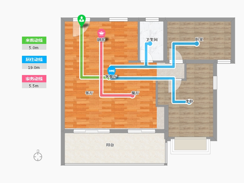 海南省-三亚市-公园88号-81.85-户型库-动静线