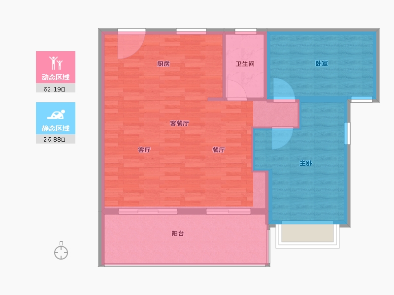 海南省-三亚市-公园88号-81.85-户型库-动静分区