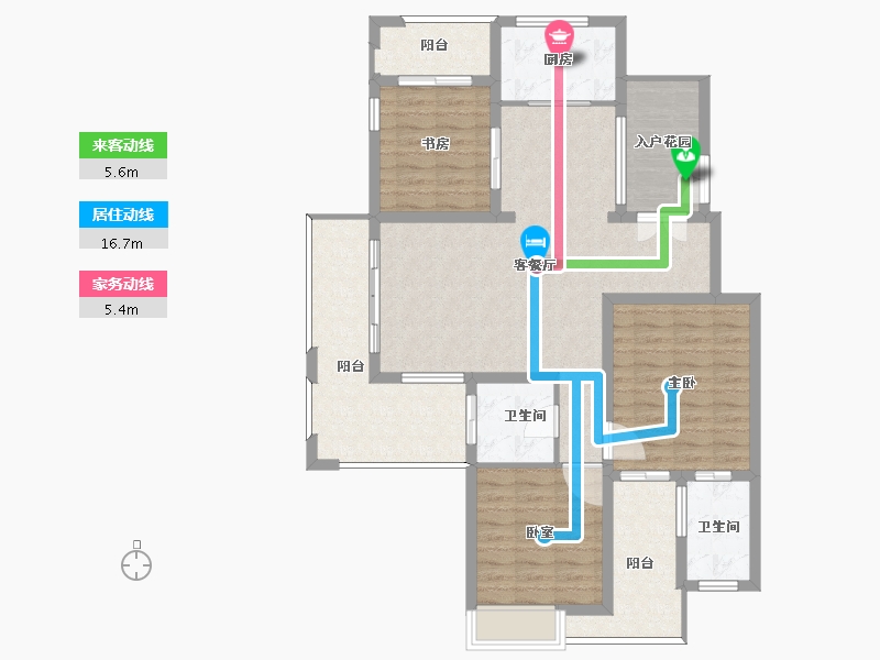 海南省-三亚市-天惠仙嶺郡-111.00-户型库-动静线