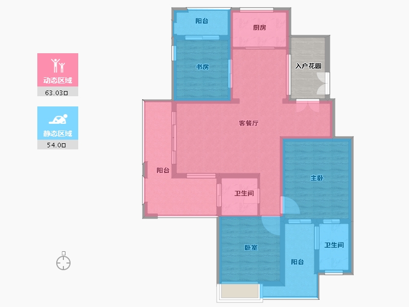 海南省-三亚市-天惠仙嶺郡-111.00-户型库-动静分区