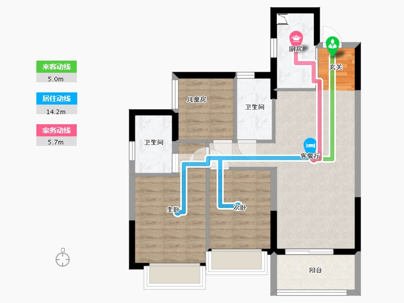 广东省-东莞市-万象府-72.34-户型库-动静线