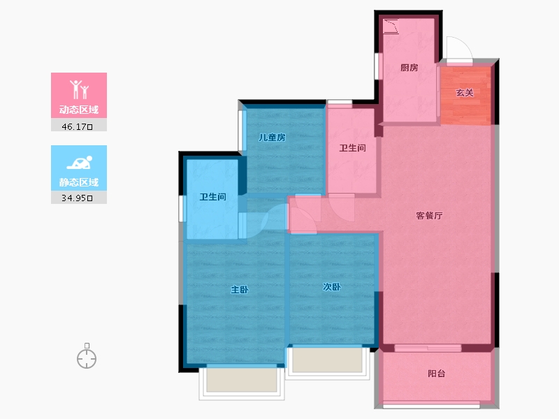 广东省-东莞市-万象府-72.34-户型库-动静分区