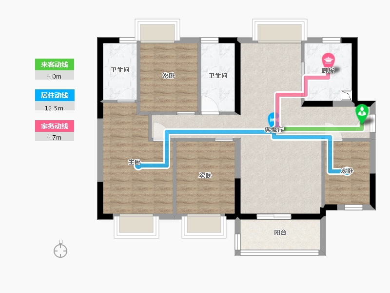 广东省-东莞市-融创云玥台-87.04-户型库-动静线