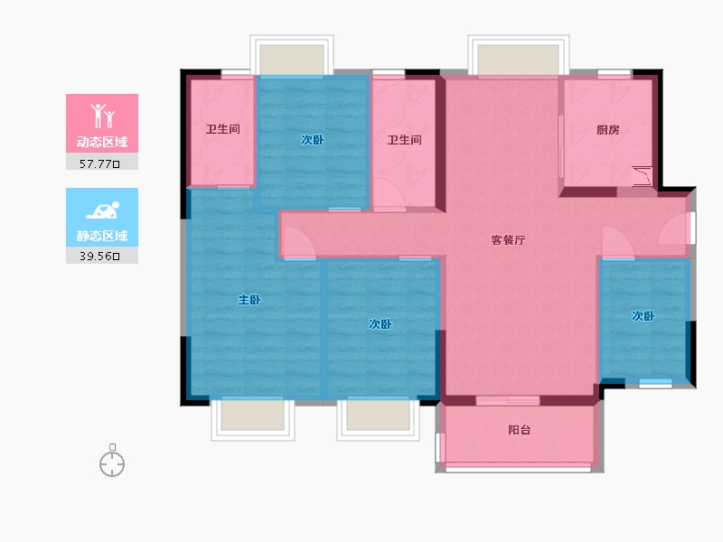 广东省-东莞市-融创云玥台-87.04-户型库-动静分区