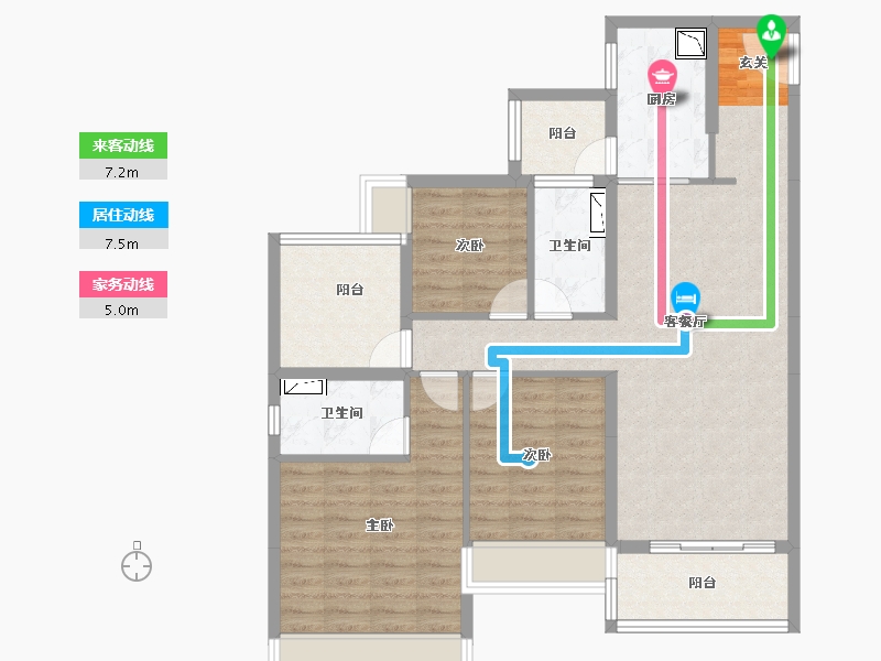 广东省-中山市-敏捷·紫岭天玺-95.99-户型库-动静线