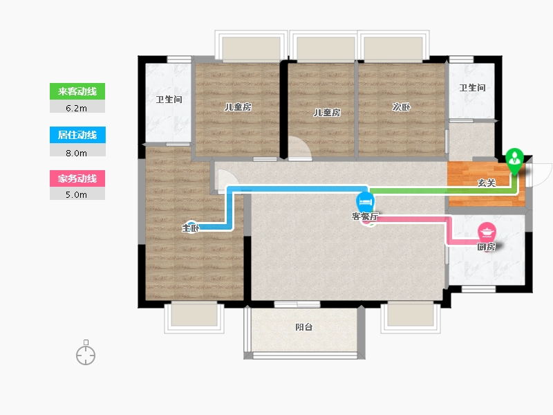 广东省-东莞市-万象府-95.09-户型库-动静线