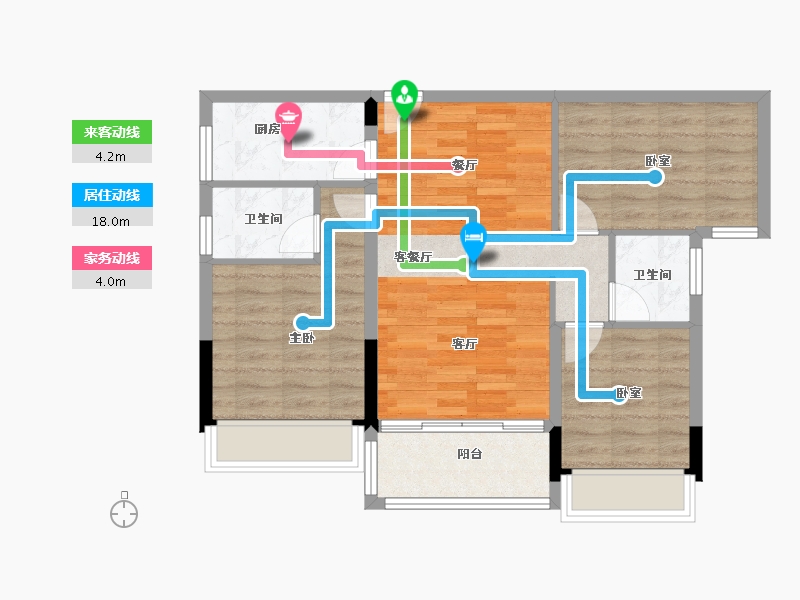 海南省-儋州市-合隆中央公园-73.24-户型库-动静线