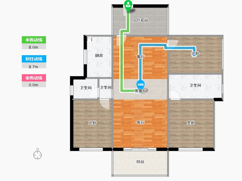 海南省-三亚市-华润石梅湾-112.22-户型库-动静线