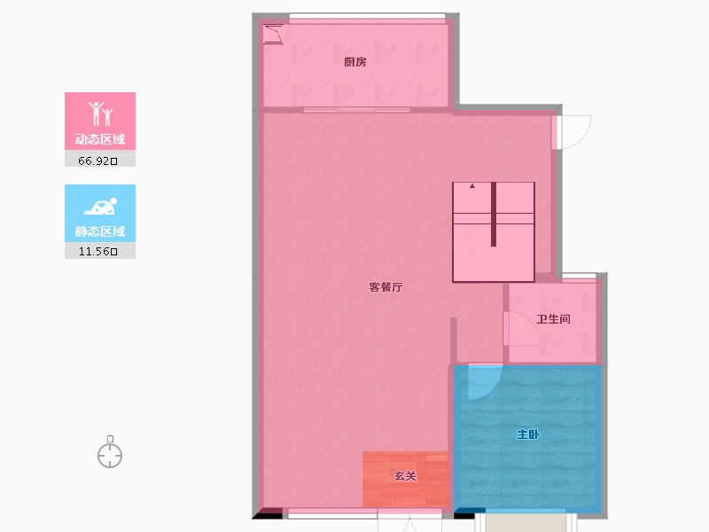 广东省-中山市-敏捷·紫岭天玺-72.20-户型库-动静分区