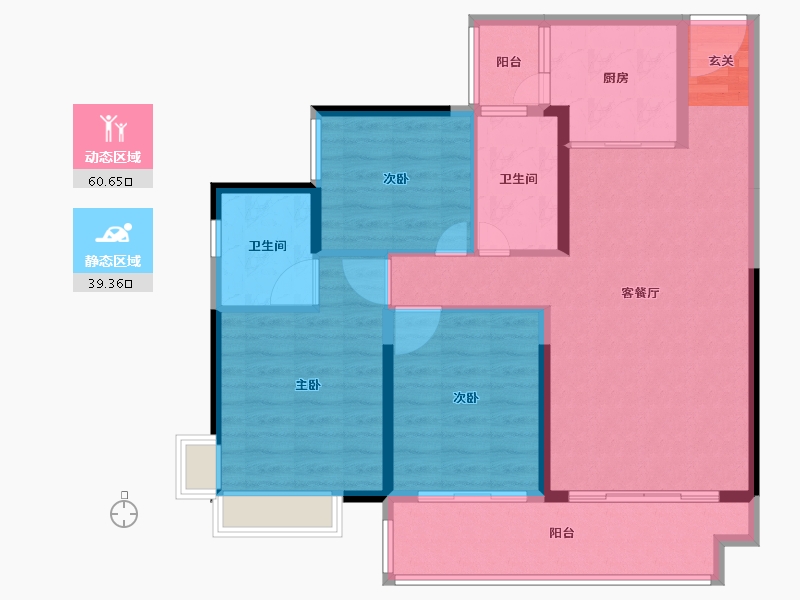 广东省-中山市-敏捷·紫岭天玺-91.01-户型库-动静分区