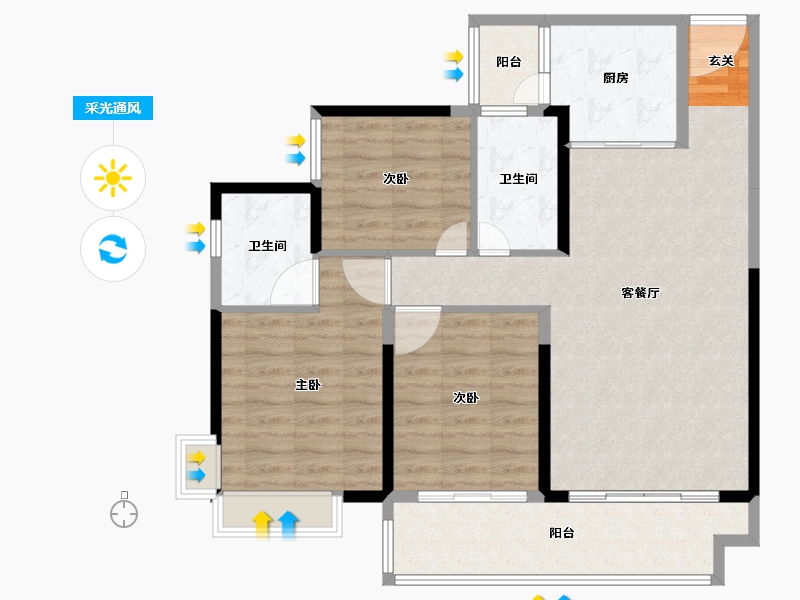 广东省-中山市-敏捷·紫岭天玺-91.01-户型库-采光通风