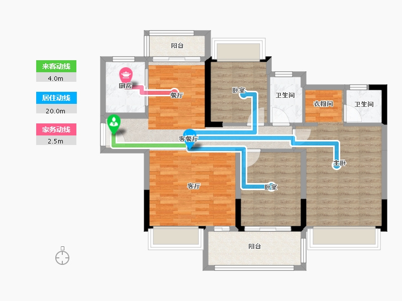 海南省-儋州市-合隆中央公园-88.72-户型库-动静线