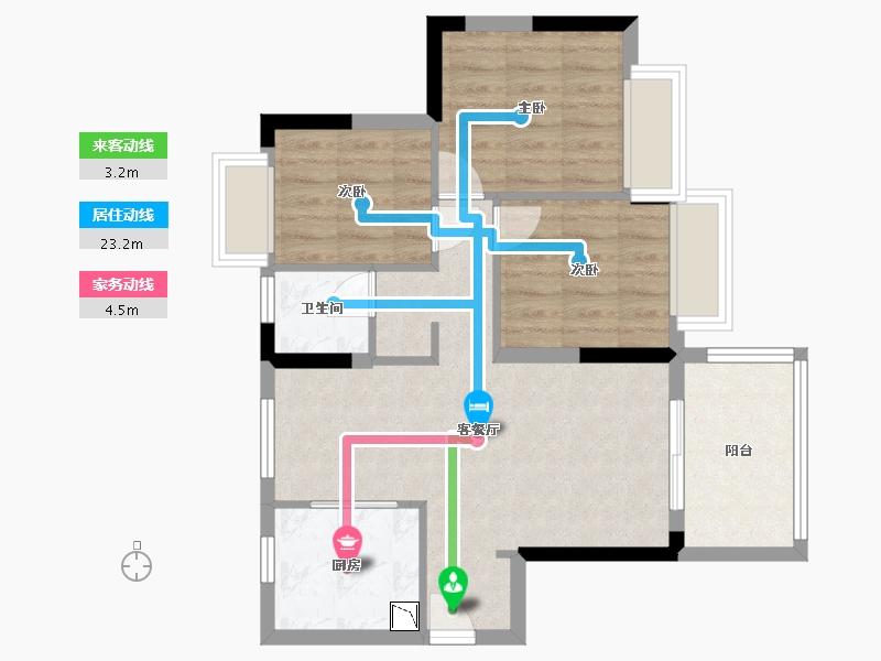 广东省-东莞市-保利和光尘樾-63.75-户型库-动静线