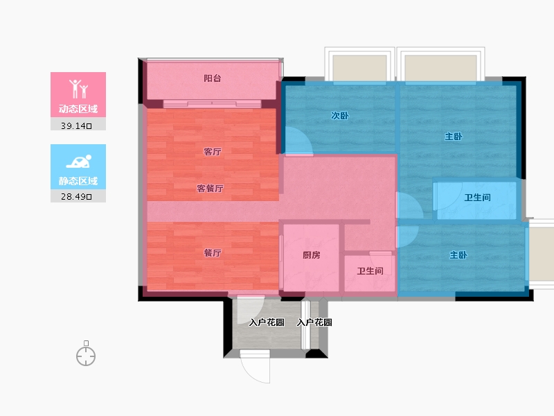 海南省-儋州市-衍宏万国大都会-64.56-户型库-动静分区