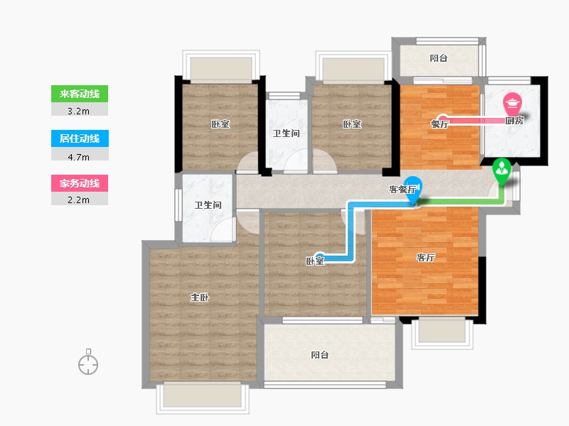 海南省-儋州市-合隆中央公园-95.17-户型库-动静线