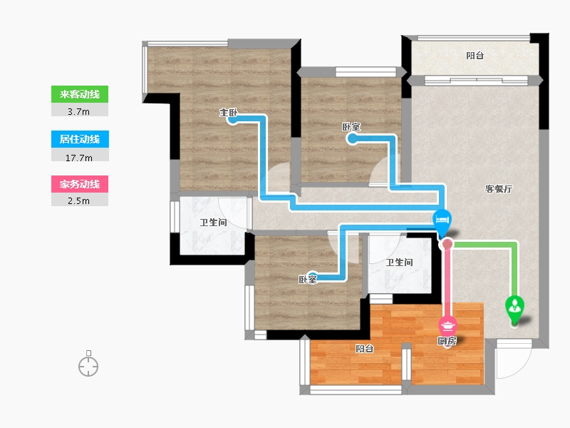 四川省-眉山市-鹭湖花园城-62.05-户型库-动静线