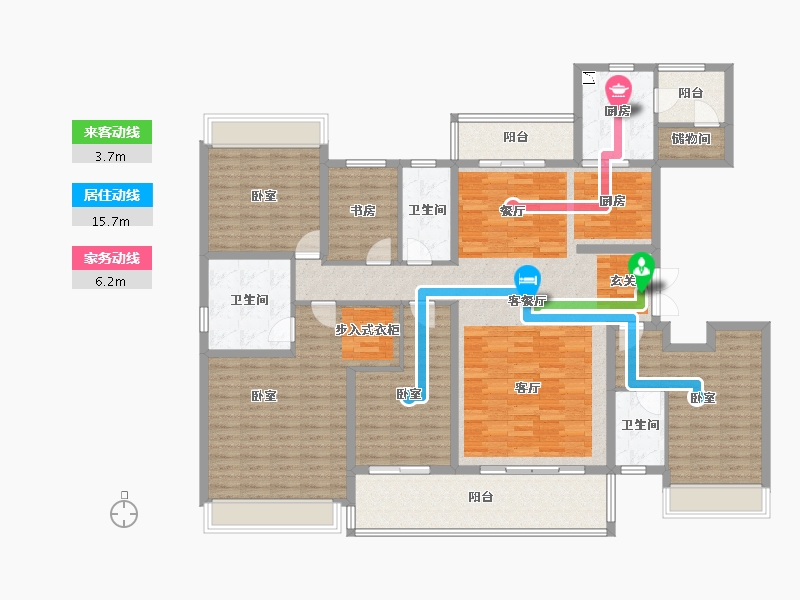 四川省-遂宁市-碧桂园·天誉-178.48-户型库-动静线