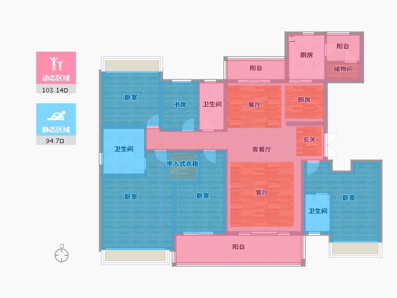 四川省-遂宁市-碧桂园·天誉-178.48-户型库-动静分区