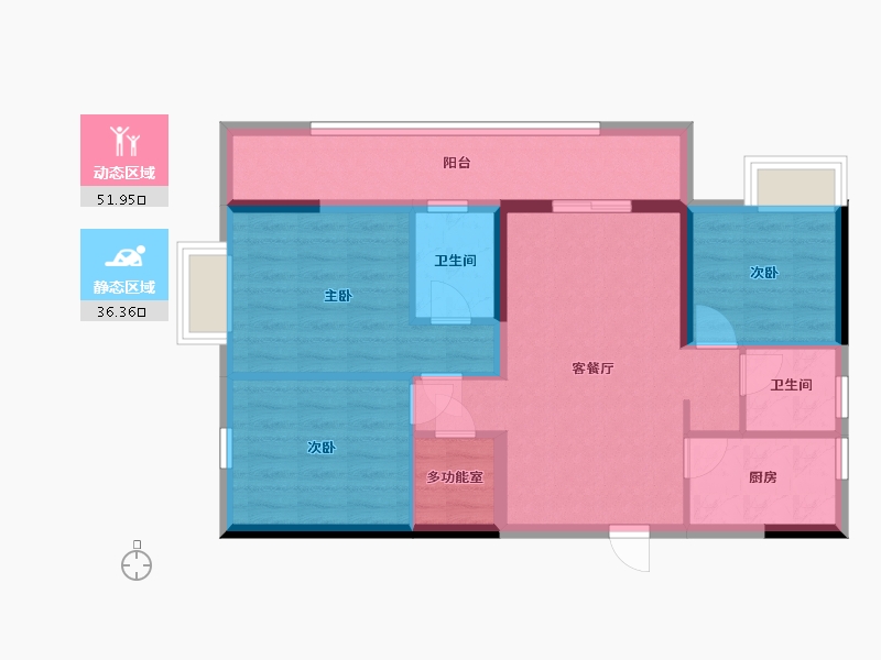 广西壮族自治区-南宁市-安吉大唐世家-78.23-户型库-动静分区