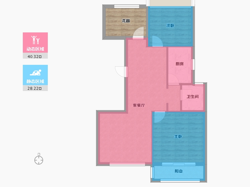 浙江省-杭州市-丰隆·百翘香江-67.76-户型库-动静分区