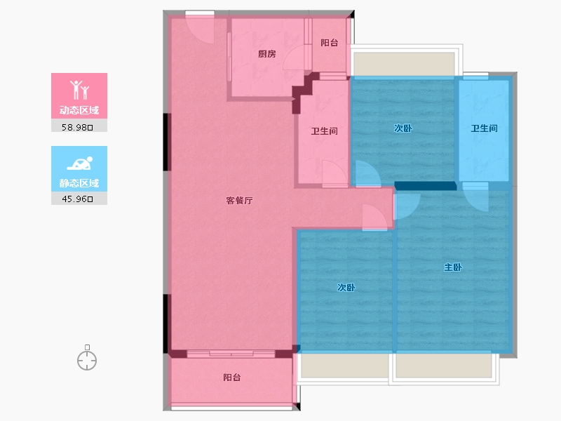 广东省-中山市-澜溪泮岛-94.99-户型库-动静分区