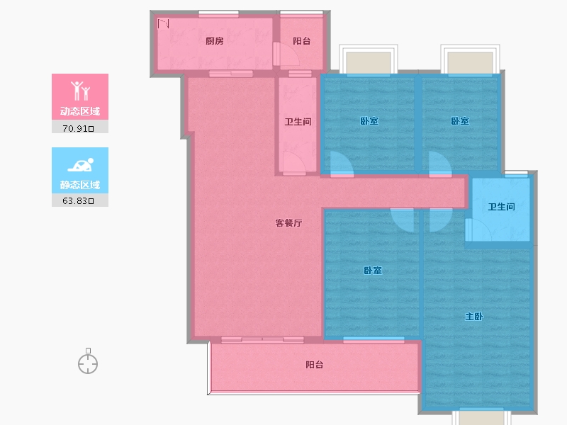 四川省-遂宁市-正黄·翡翠湾-121.18-户型库-动静分区