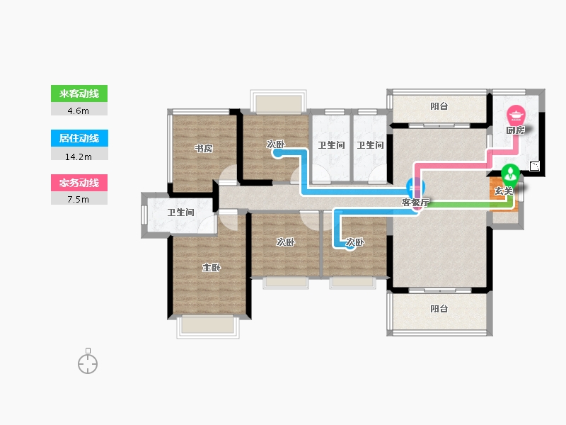 广东省-揭阳市-星河明珠湾四期-124.00-户型库-动静线