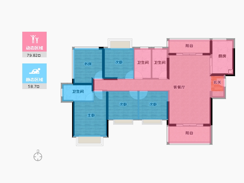 广东省-揭阳市-星河明珠湾四期-124.00-户型库-动静分区