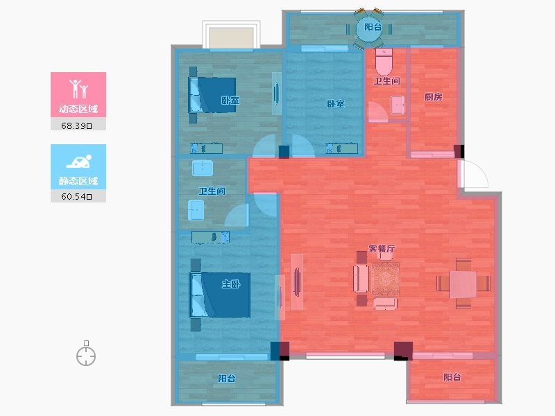 广西壮族自治区-百色市-靖西普罗旺斯-119.14-户型库-动静分区