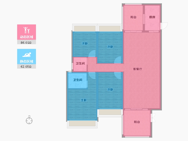 广东省-揭阳市-榕水湾-134.40-户型库-动静分区