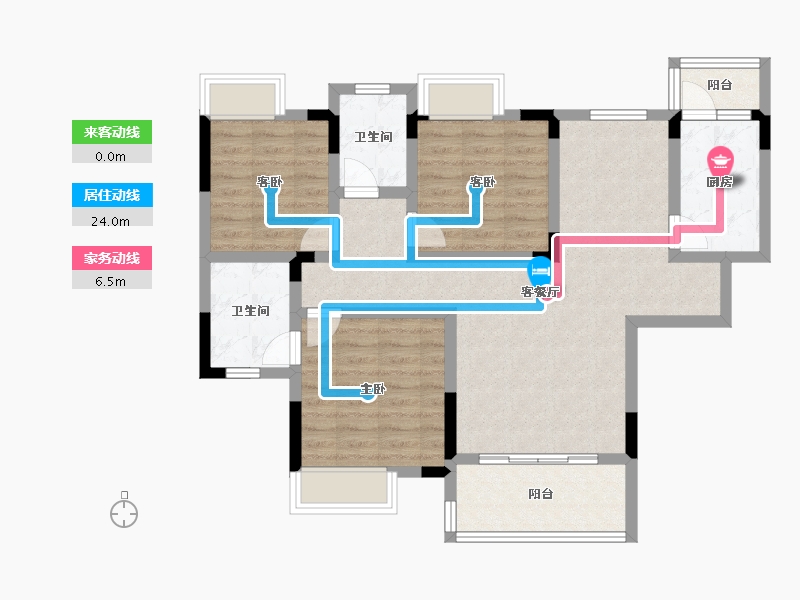 四川省-遂宁市-人和佲都-88.08-户型库-动静线