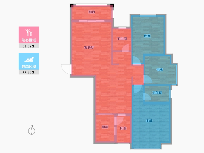 广西壮族自治区-百色市-世邦·新城名郡-96.25-户型库-动静分区