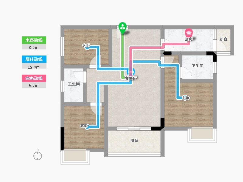 四川省-遂宁市-人和佲都-75.83-户型库-动静线