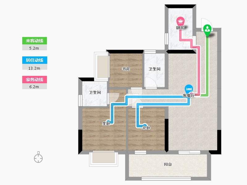 广西壮族自治区-南宁市-安吉大唐世家-71.31-户型库-动静线