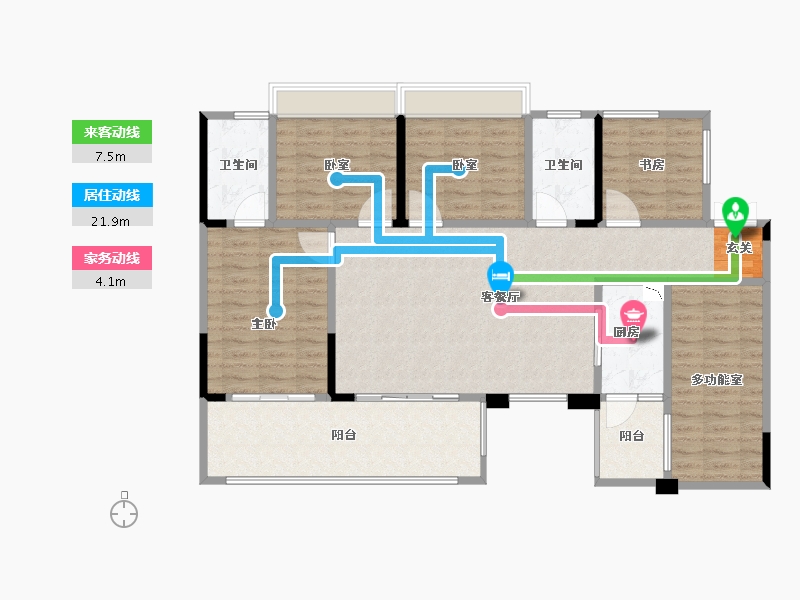 四川省-南充市-阆中市阆城一品-114.64-户型库-动静线