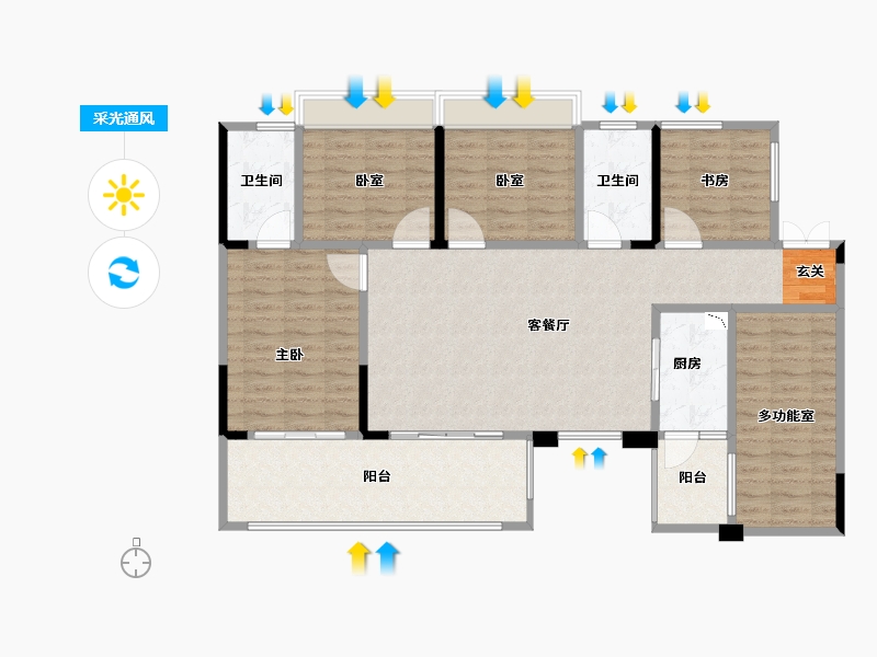 四川省-南充市-阆中市阆城一品-114.64-户型库-采光通风