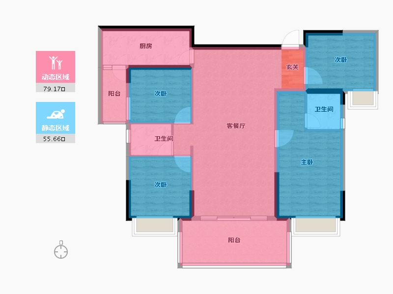 广东省-揭阳市-榕水湾-121.96-户型库-动静分区