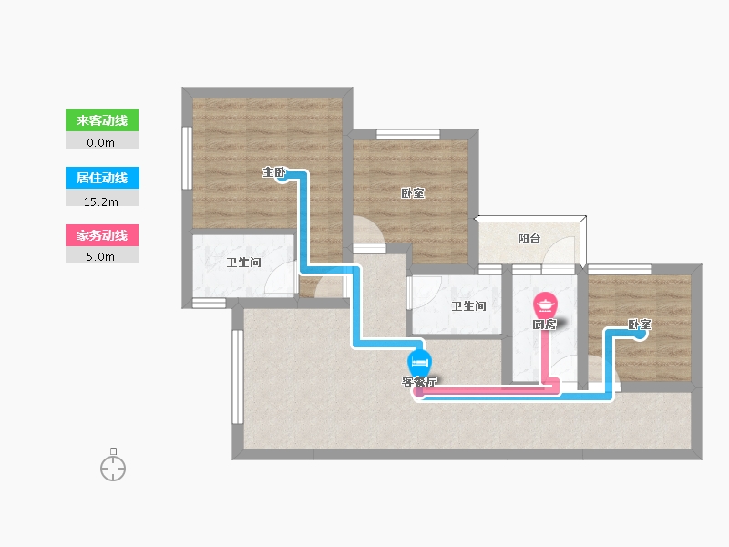 四川省-南充市-远达江山美墅-67.70-户型库-动静线