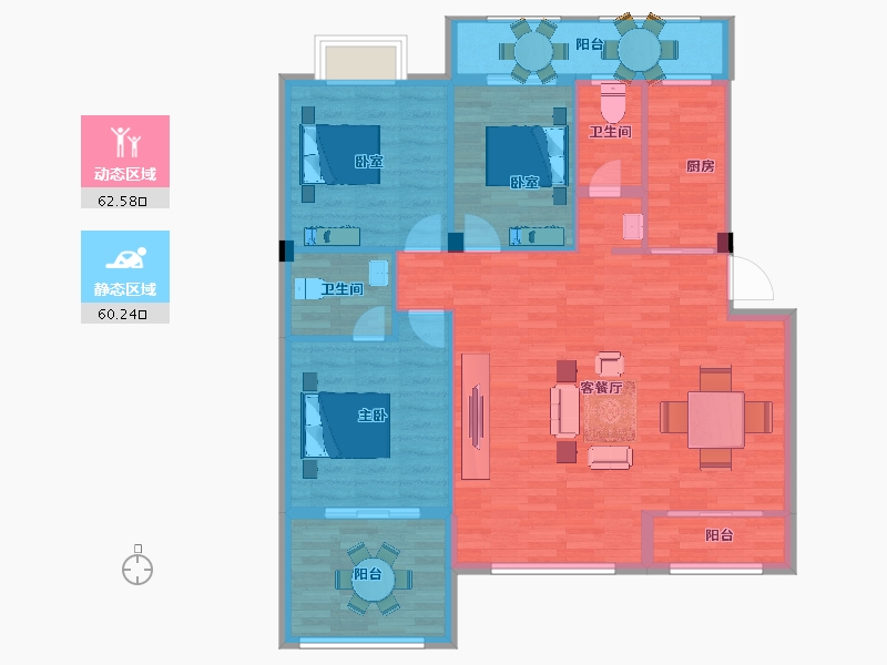 广西壮族自治区-百色市-靖西普罗旺斯-112.58-户型库-动静分区