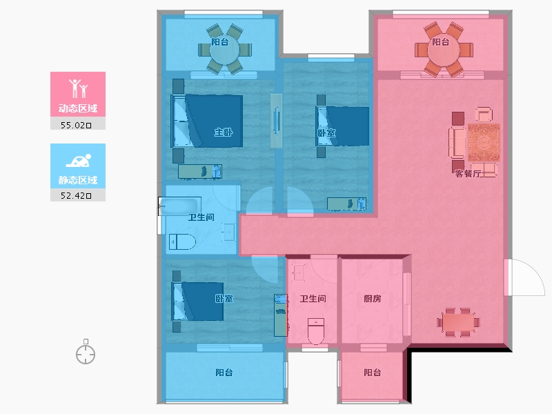 广西壮族自治区-百色市-靖西普罗旺斯-96.43-户型库-动静分区