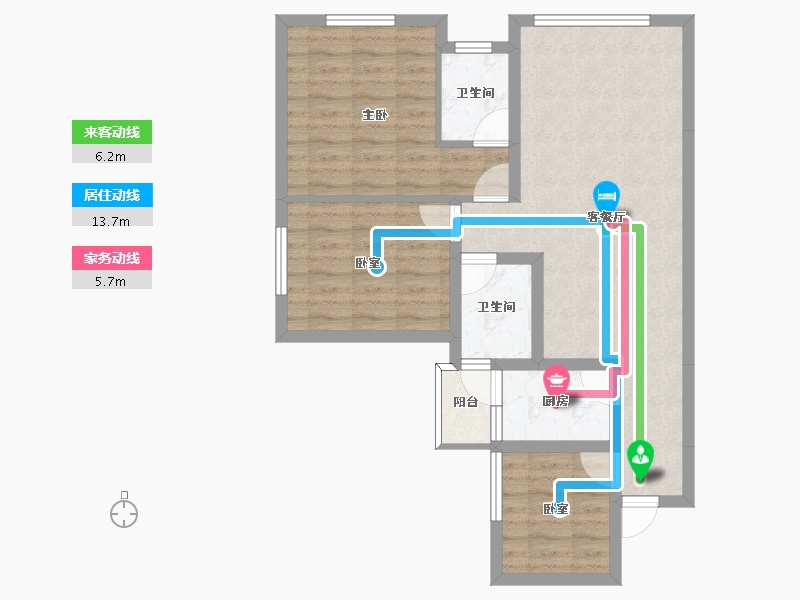 四川省-南充市-远达江山美墅-73.23-户型库-动静线