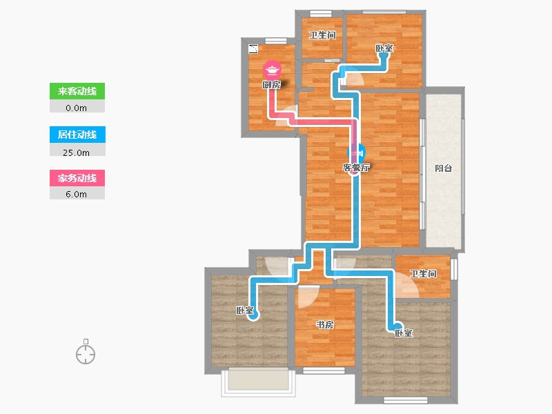 浙江省-杭州市-招商雍和府-86.00-户型库-动静线