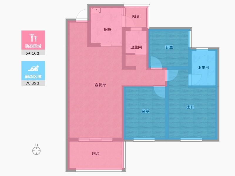 四川省-南充市-远达江山美墅-81.77-户型库-动静分区